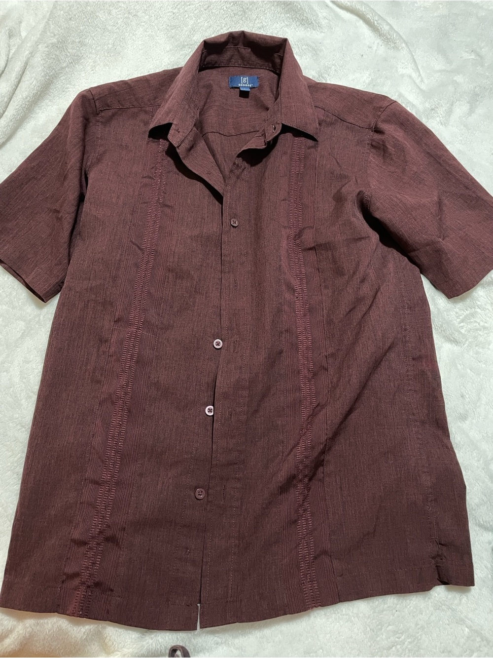George Plum Short-Sleeve Button-Down Shirt